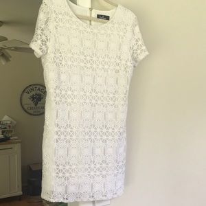 White Lulus short sleeve dress